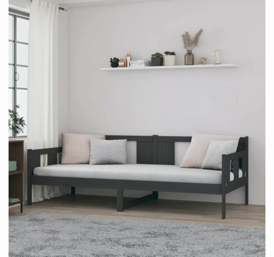 furnicato Bett Tagesbett Grau Massivholz Kiefer 80x200 cm günstig online kaufen