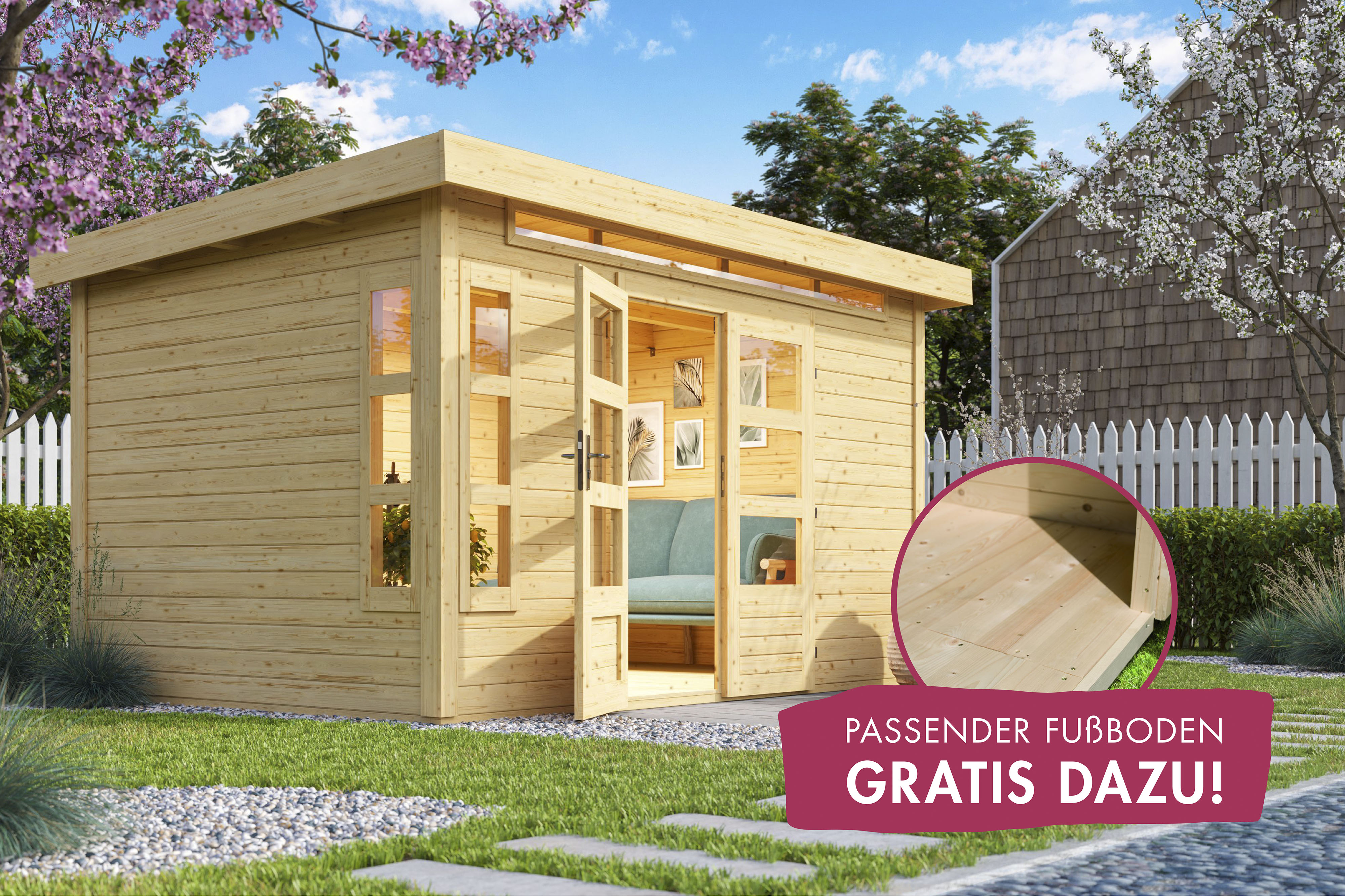 Karibu Gartenhaus "Kolimasee 7", naturbelassen günstig online kaufen