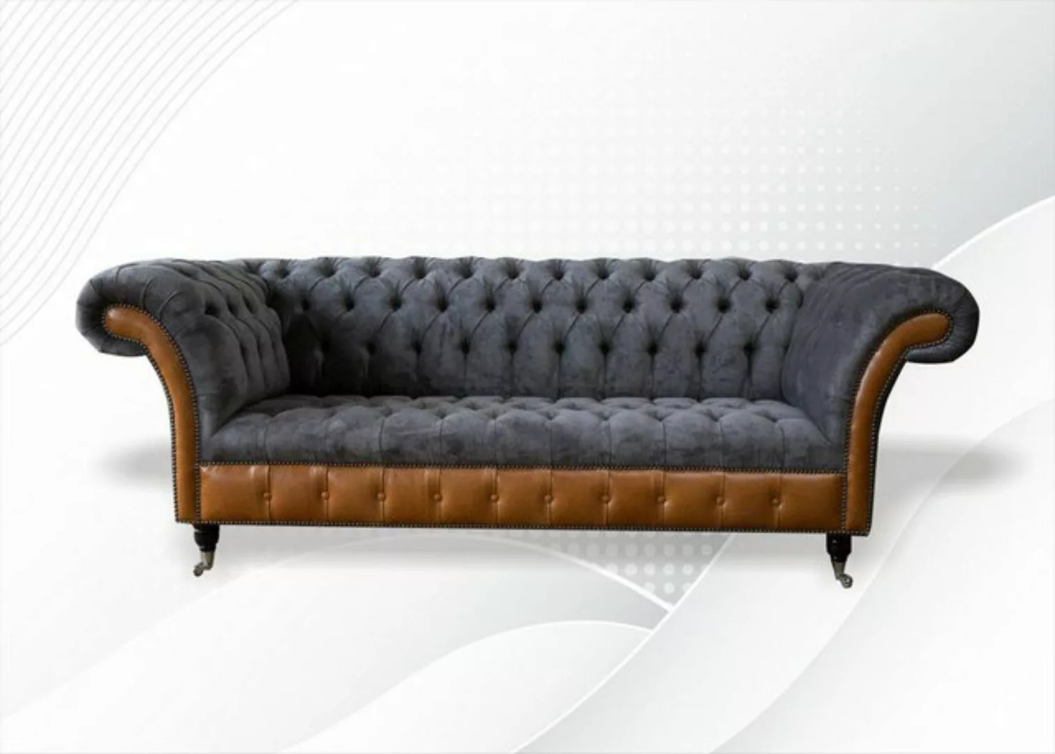 JVmoebel Chesterfield-Sofa, Chesterfield 3 Sitzer Design Sofa Couch 225 cm günstig online kaufen