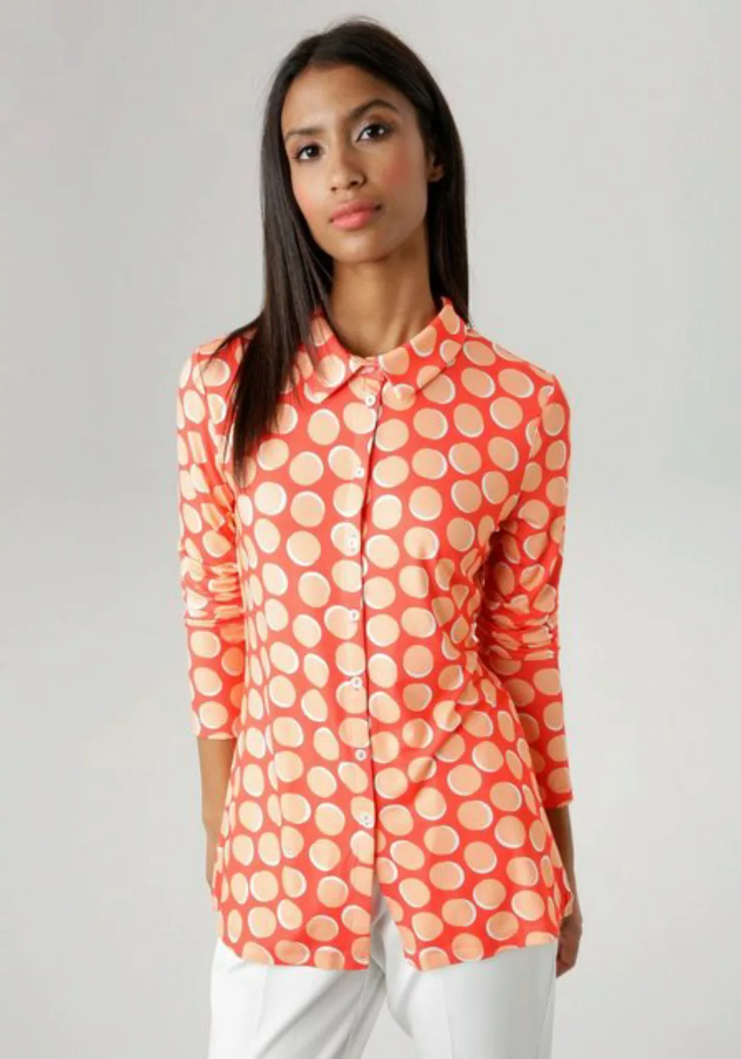 Aniston SELECTED Hemdbluse, aus elastischem Jersey - NEUE KOLLEKTION günstig online kaufen