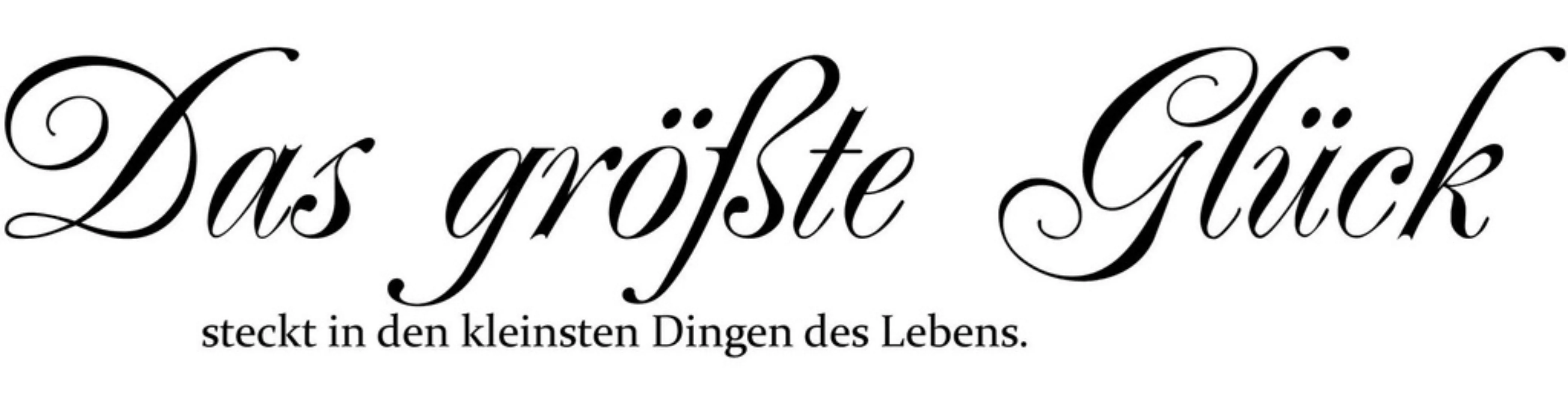 queence Wandtattoo "Das größte Glück ...", 120 x 30 cm, Wandspruch, Klebefo günstig online kaufen