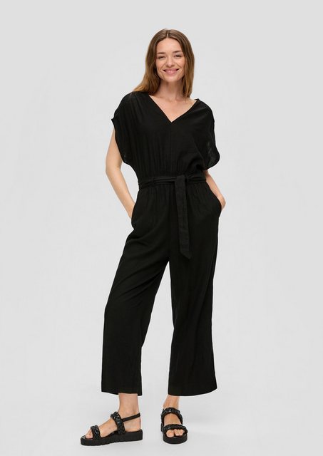 s.Oliver Overall Jumpsuit aus Leinenmix Gummizug günstig online kaufen