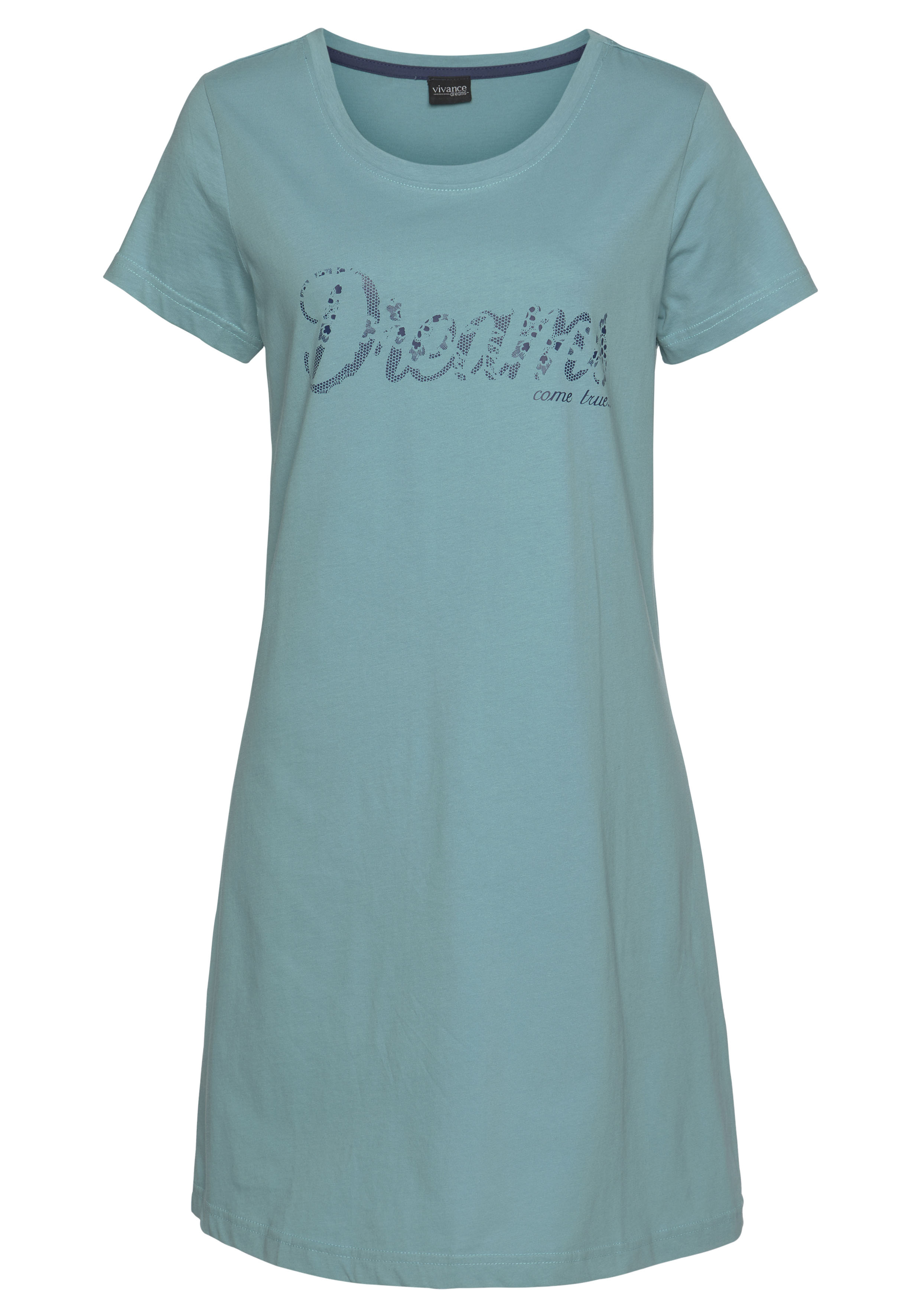 Vivance Dreams Sleepshirt, (2er-Pack), mit Print in Spitzenoptik günstig online kaufen