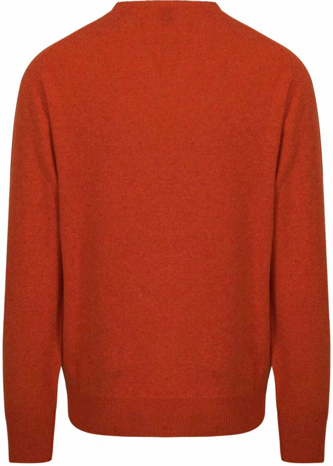 William Lockie V-Auschnitt Pullover Lammwolle Orange - Größe XXL günstig online kaufen