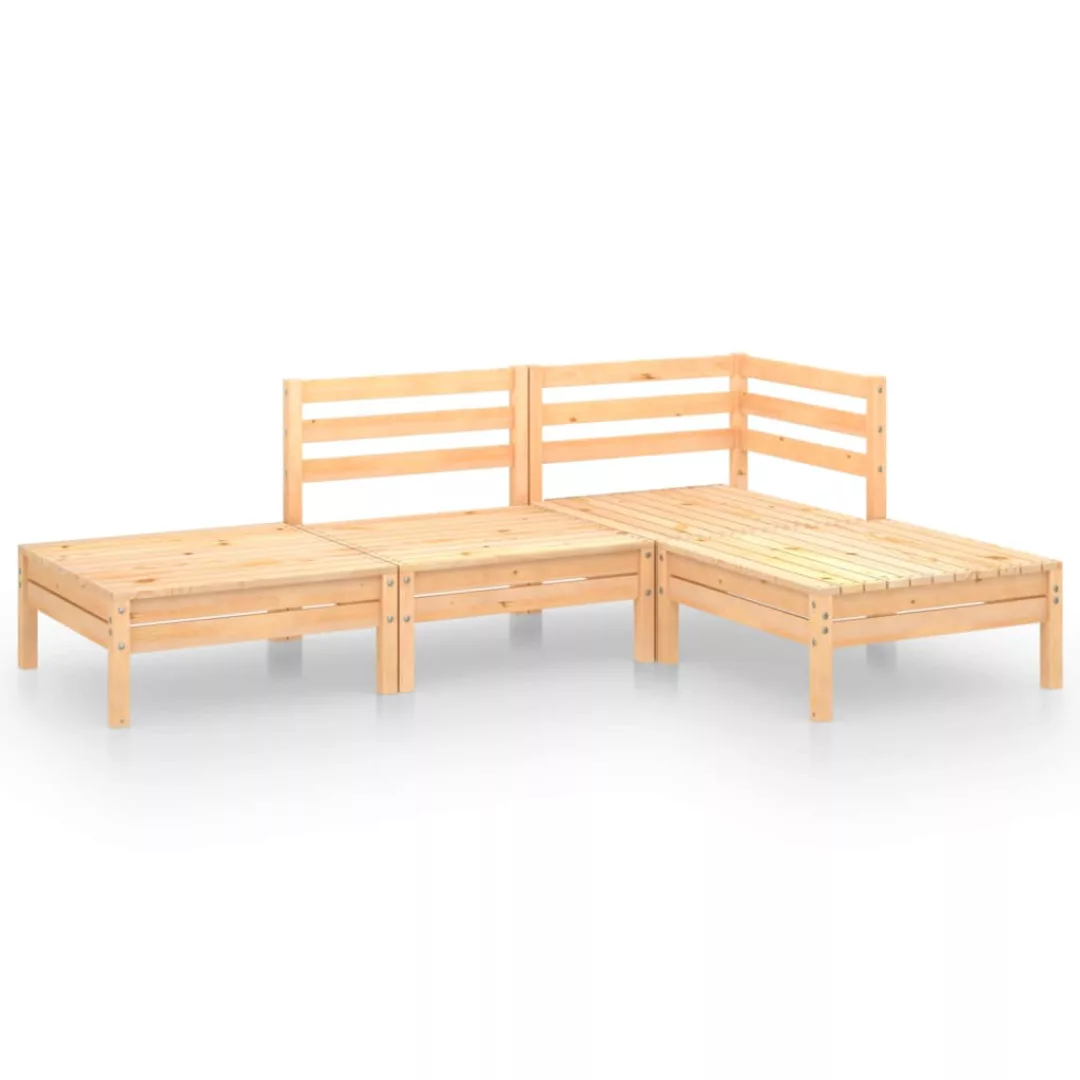 4-tlg. Garten-lounge-set Massivholz Kiefer günstig online kaufen