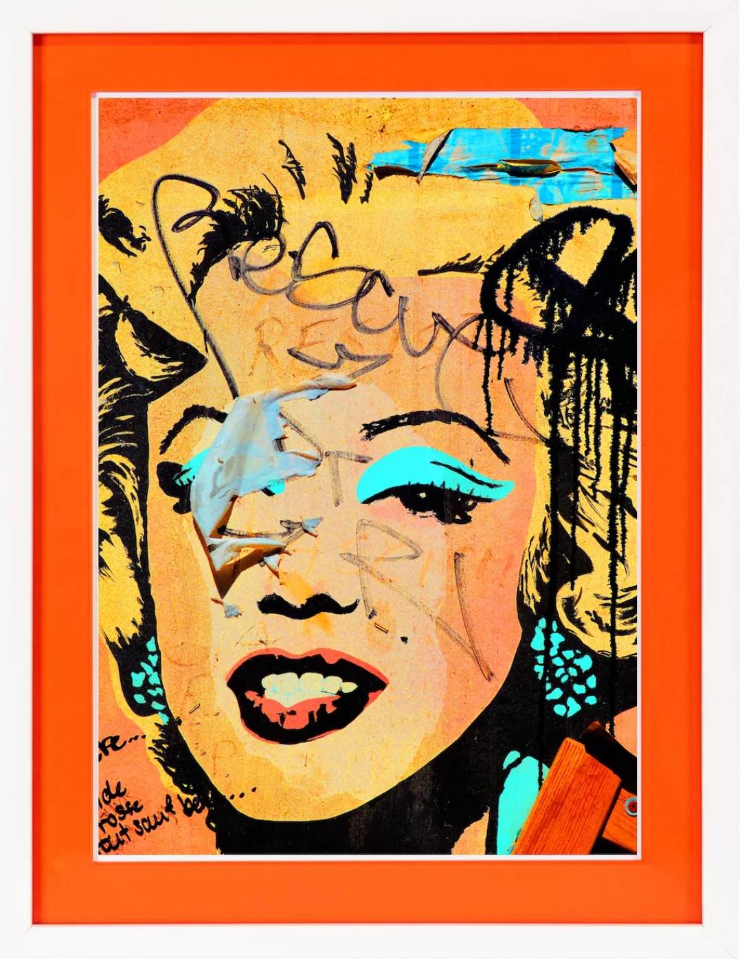 queence Bild mit Rahmen "Marilyn Monroe, orange", Bilder von Frauen-Film-Fi günstig online kaufen