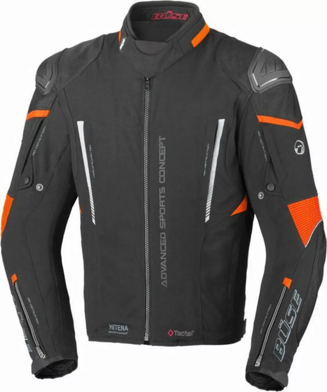 Büse Motorradjacke Büse Rocca Textiljacke schwarz / orange günstig online kaufen