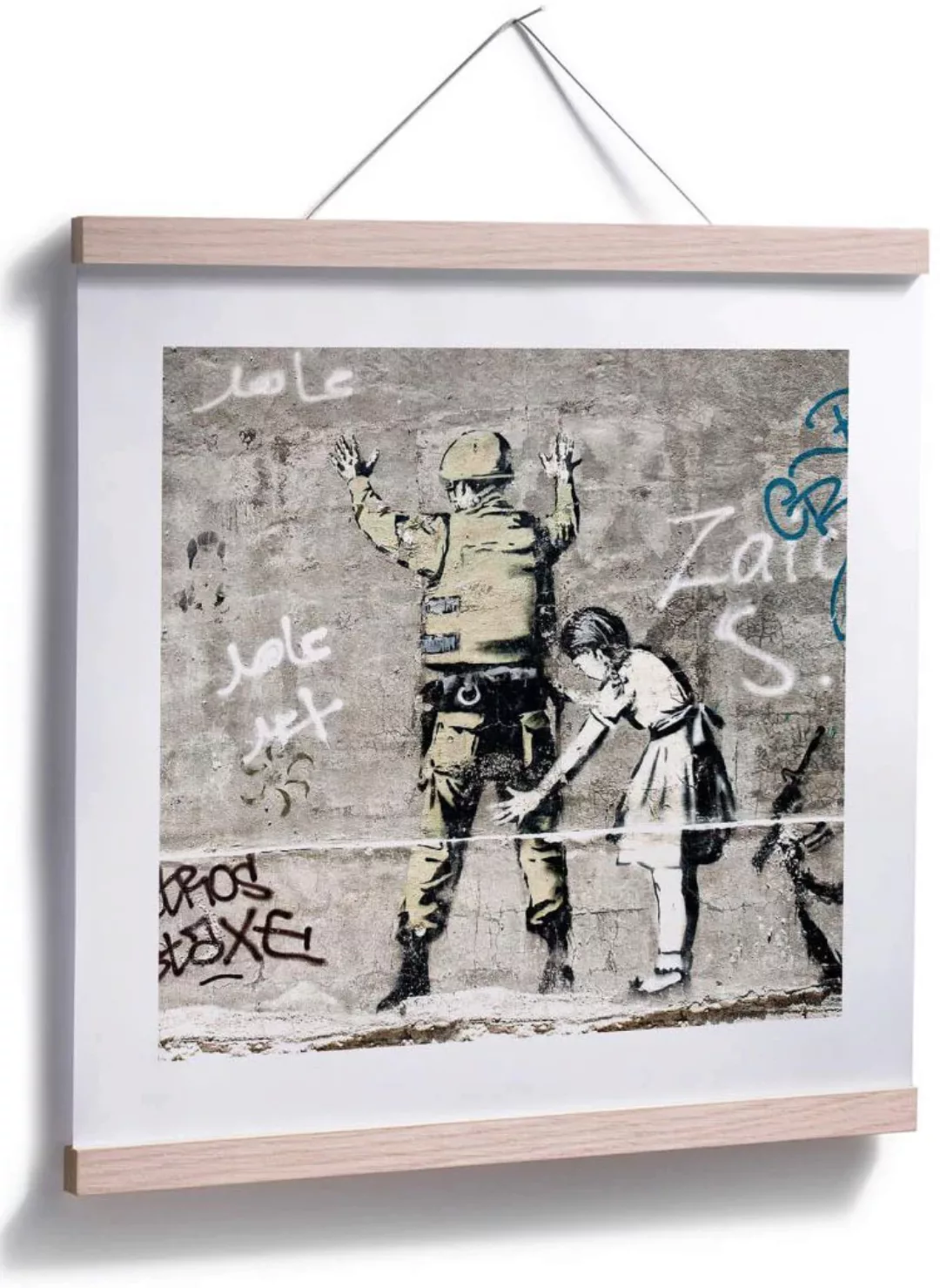 Wall-Art Poster "Graffiti Bilder Mädchen und Soldat", Menschen, (1 St.), Po günstig online kaufen