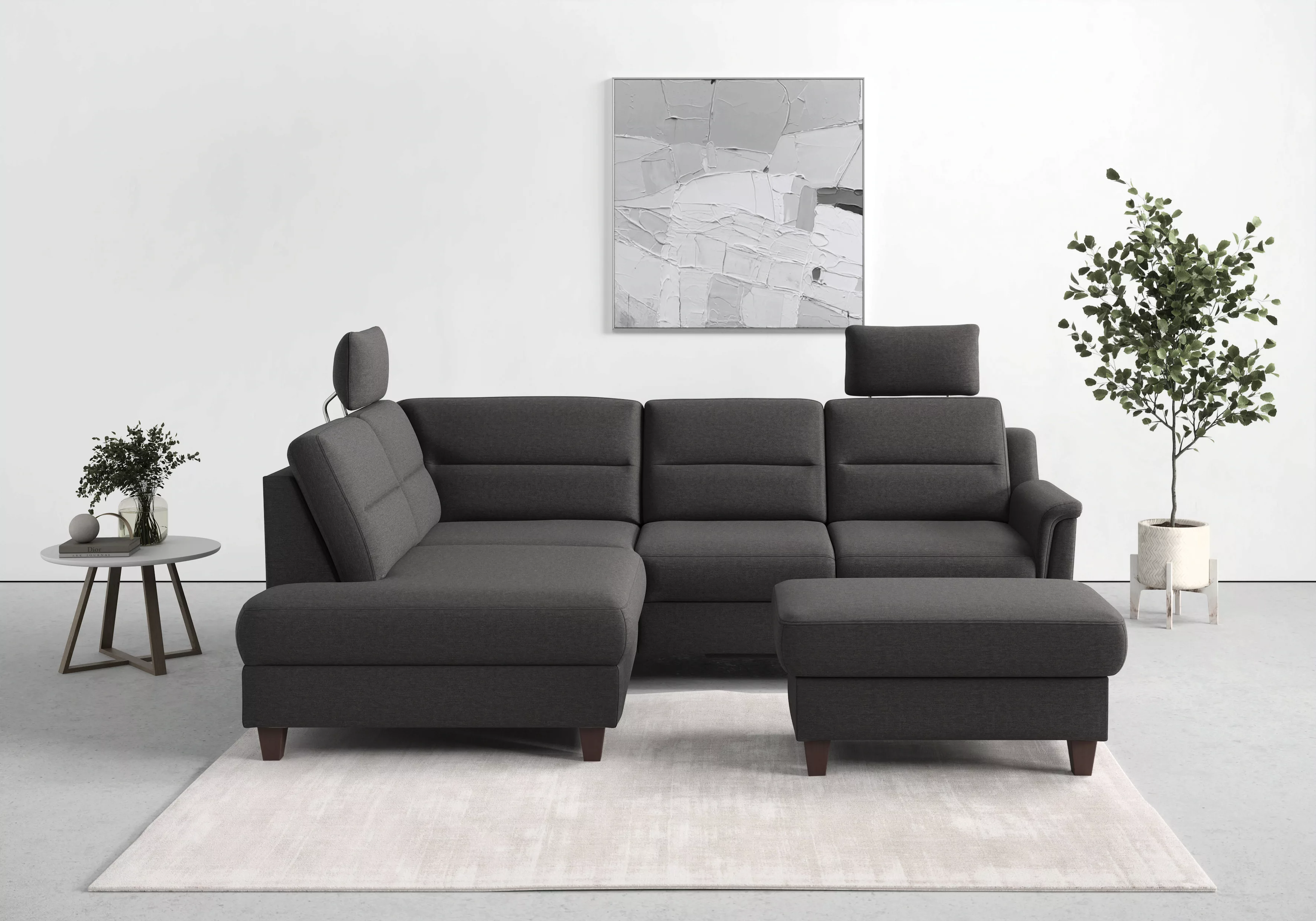sit&more Ecksofa "Farö L-Form", inklusive Federkern, wahlweise mit Bettfunk günstig online kaufen