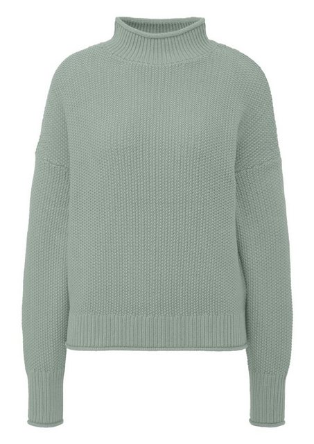 QS Stehkragenpullover Basic (1-tlg) mit Stehkragen und überschnittenen Schu günstig online kaufen