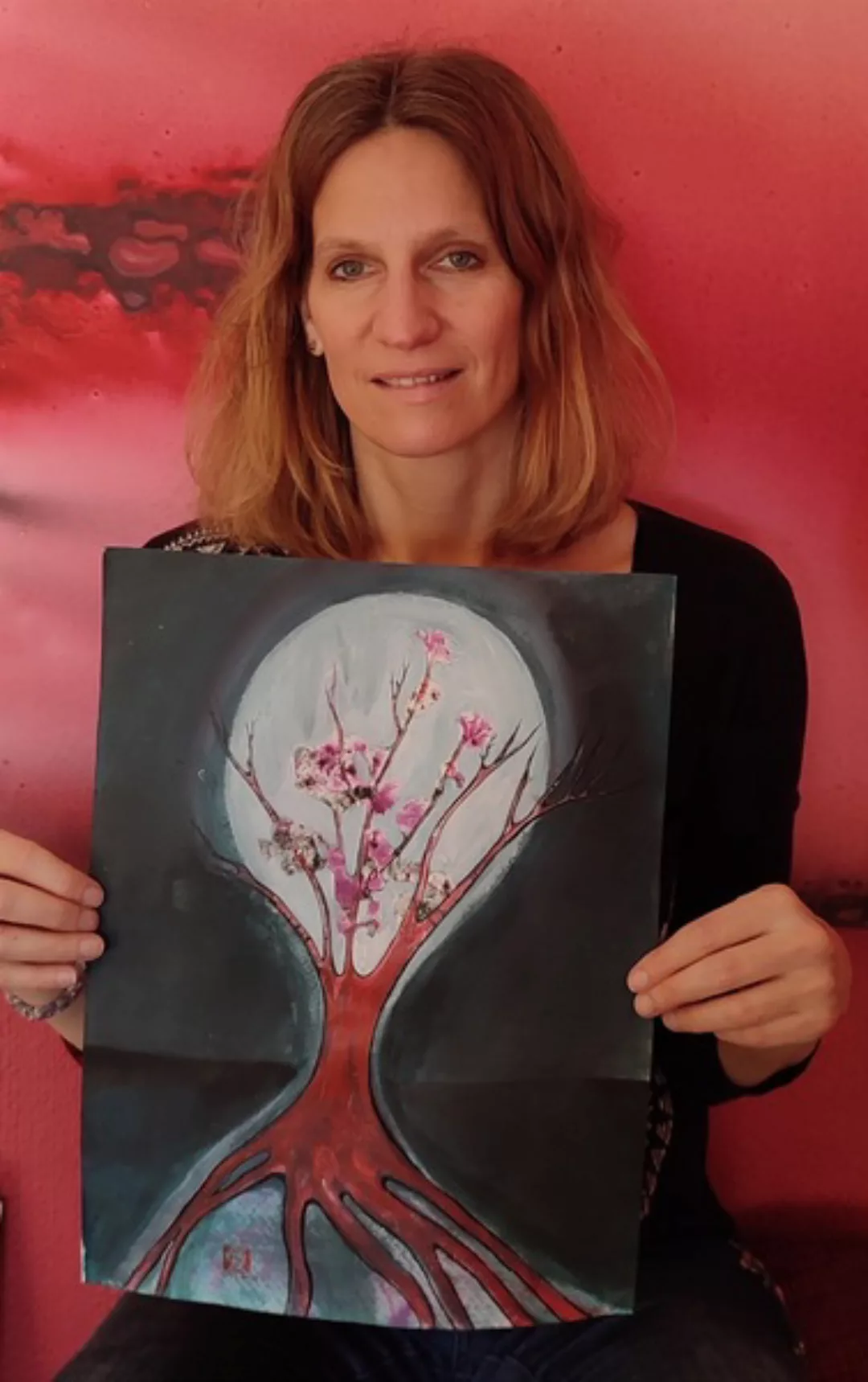 Kunstwerk "We All Want To Blossom" Gemälde Unikat Tuschezeichnung günstig online kaufen