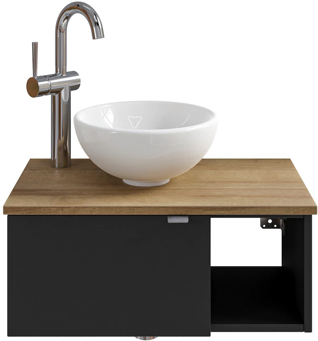 Saphir Waschtisch "Serie 6915 Waschschale mit Unterschrank für Gästebad, Gä günstig online kaufen