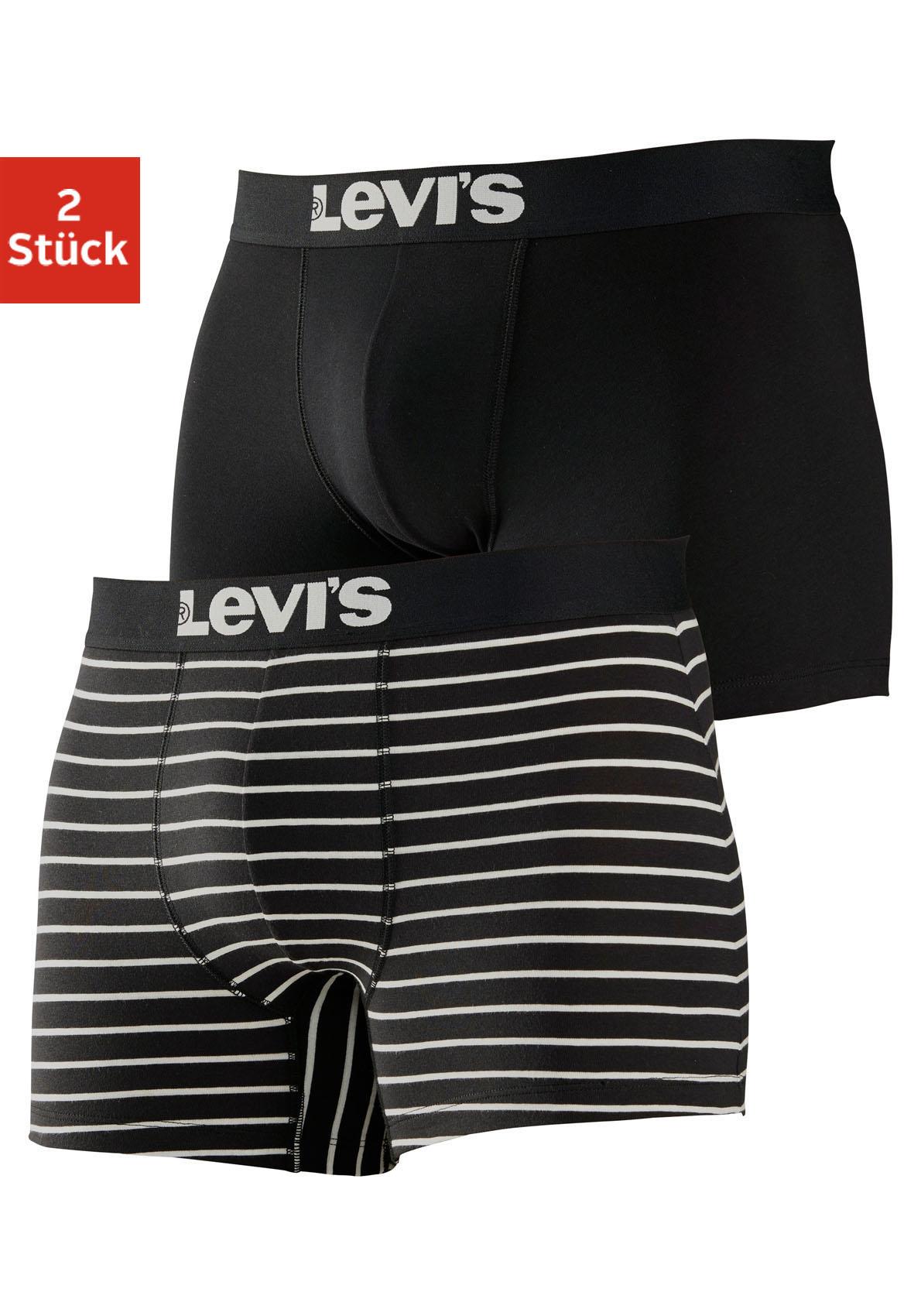 Levi's 2-er Set Boxer Briefs Schwarz & mit Streifen günstig online kaufen