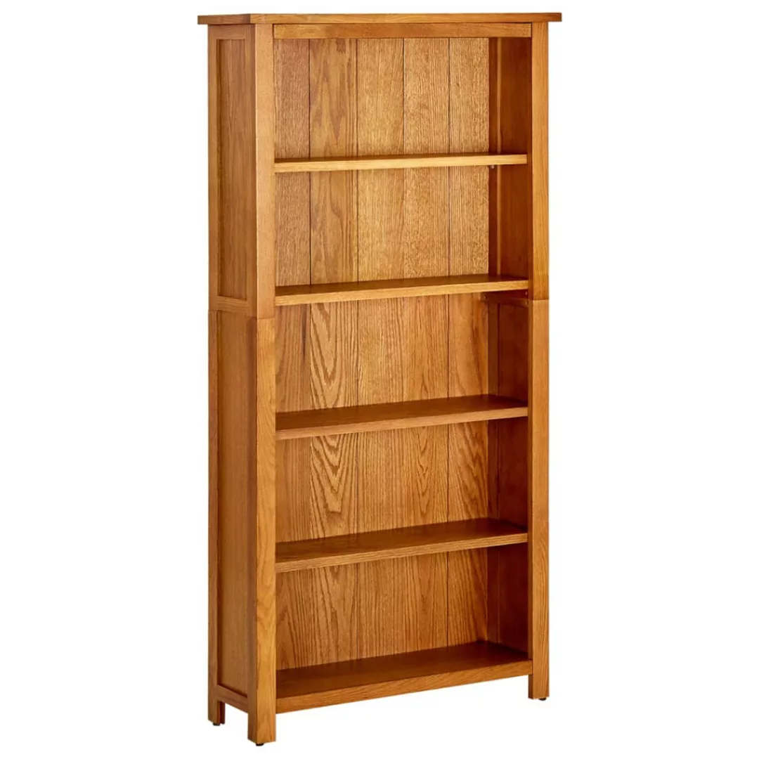 Bücherregal 5 Fecher 70x22x140 Cm Massivholz Eiche günstig online kaufen