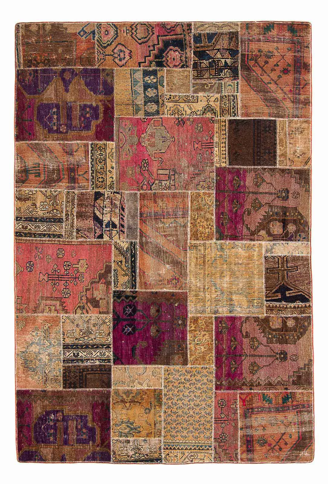 morgenland Wollteppich »Patchwork Patchwork 234 x 164 cm«, rechteckig, Hand günstig online kaufen