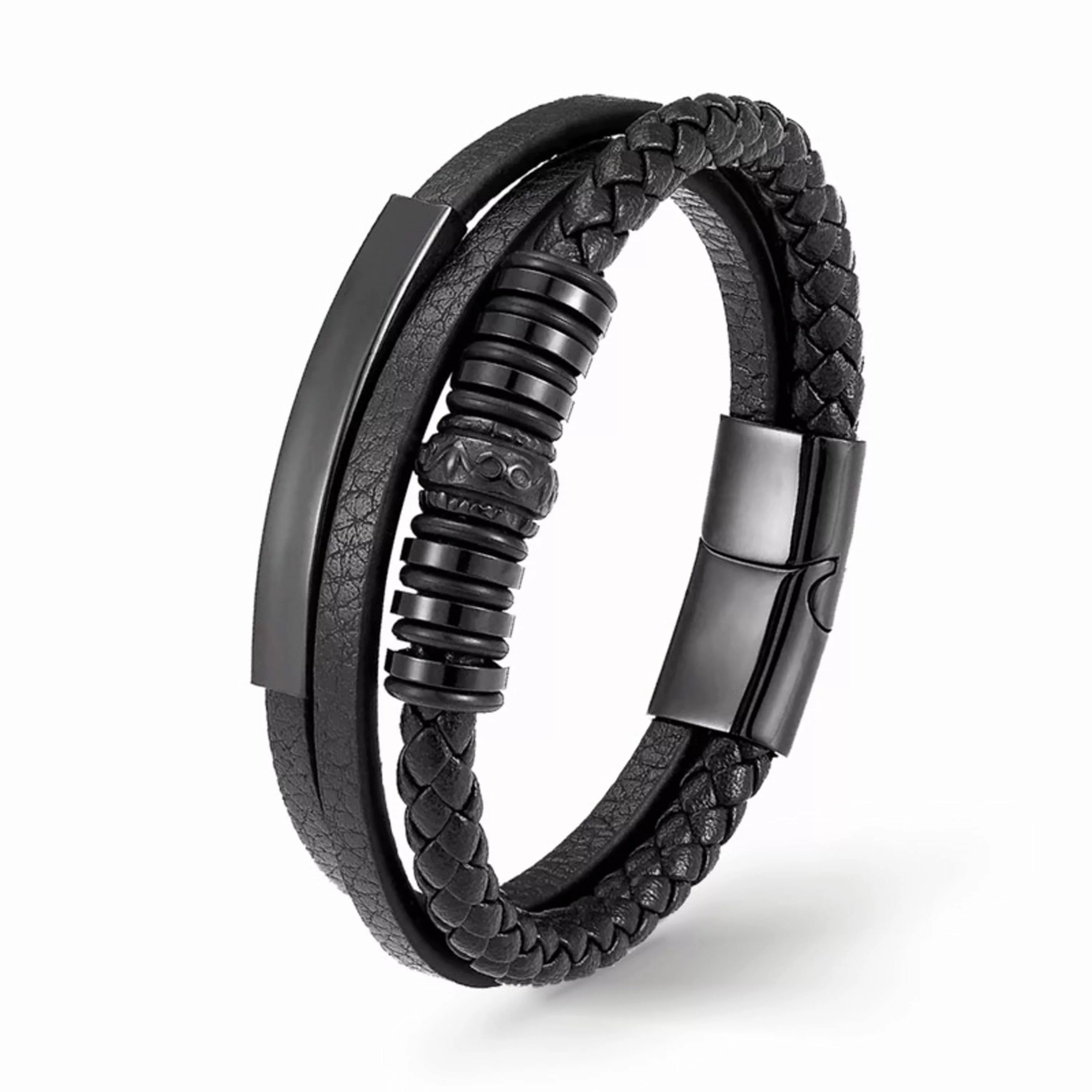 UNIQAL.de Lederarmband Lederarmband Herren "GRAPHICS" geflochten, günstig online kaufen