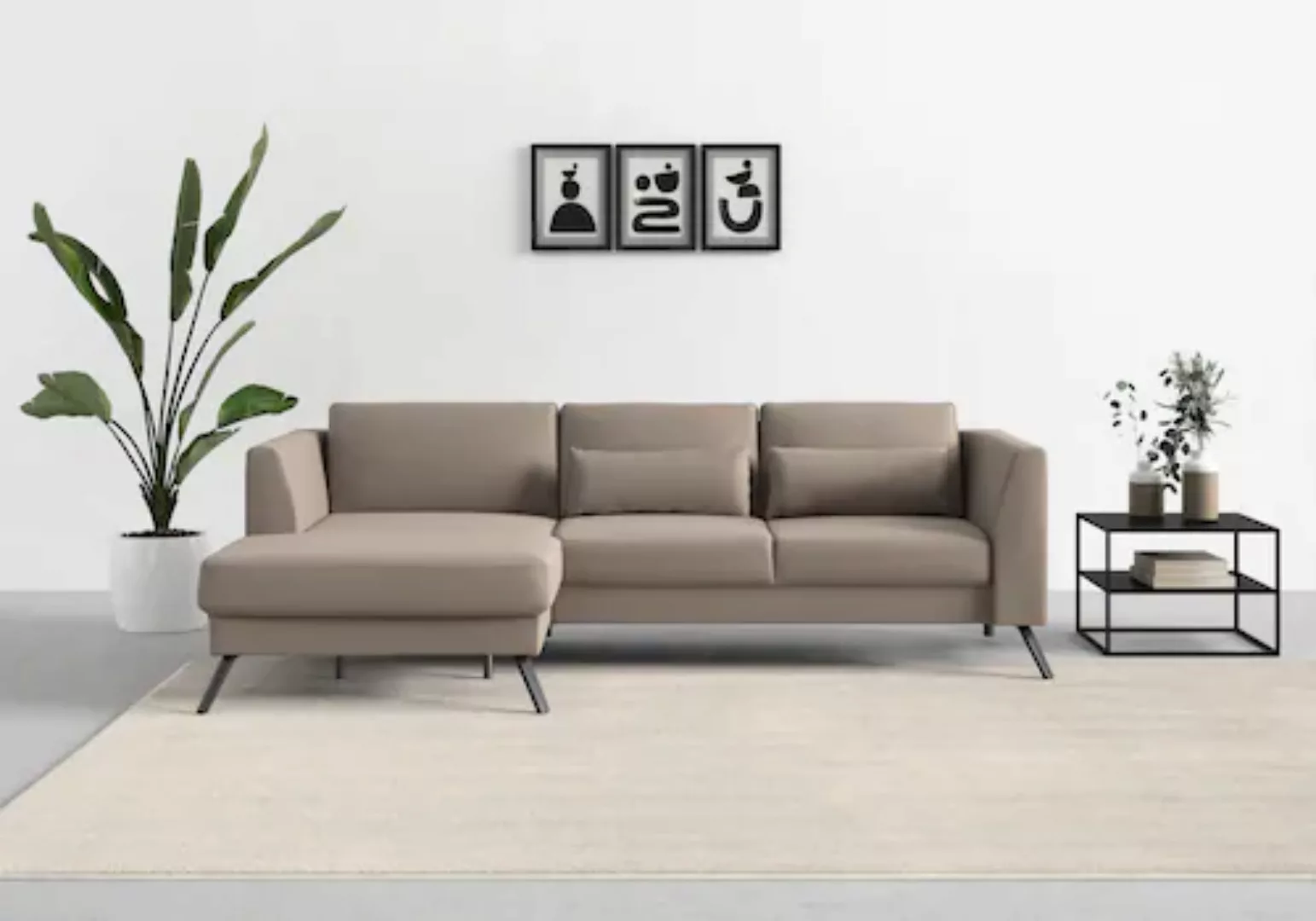 sit&more Ecksofa »Lindholm L-Form«, mit Sitztiefenverstellung und Federkern günstig online kaufen