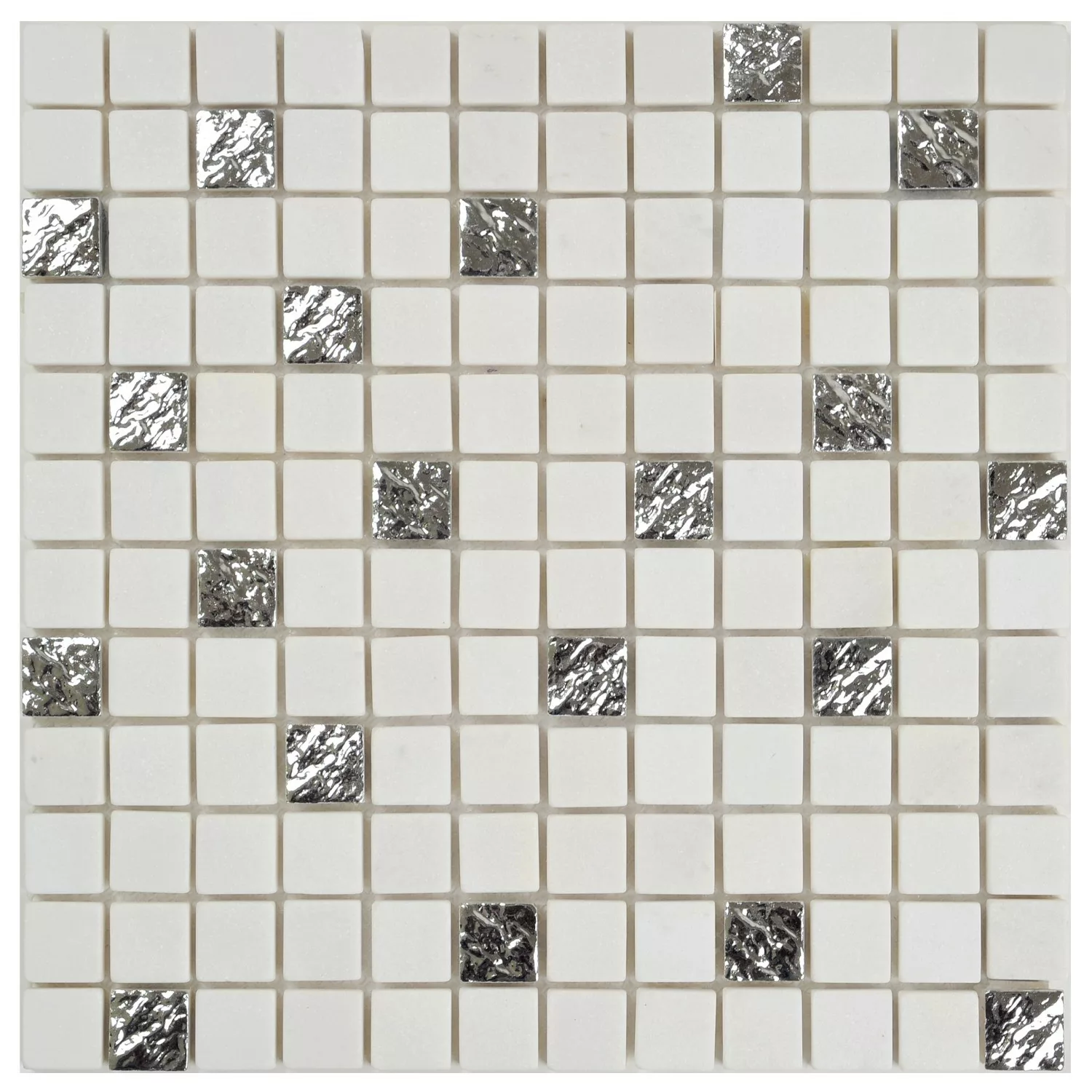 Mosaik Marmor Roma Silver 30 cm x 30 cm günstig online kaufen
