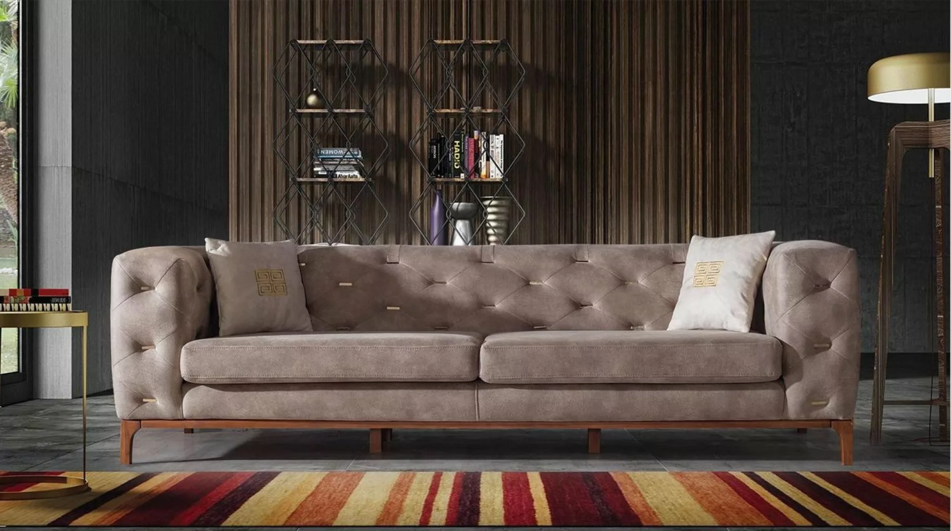 Xlmoebel Sofa Neues Designer-Möbel: Polster-Sofa für das Wohnzimmer in Taup günstig online kaufen