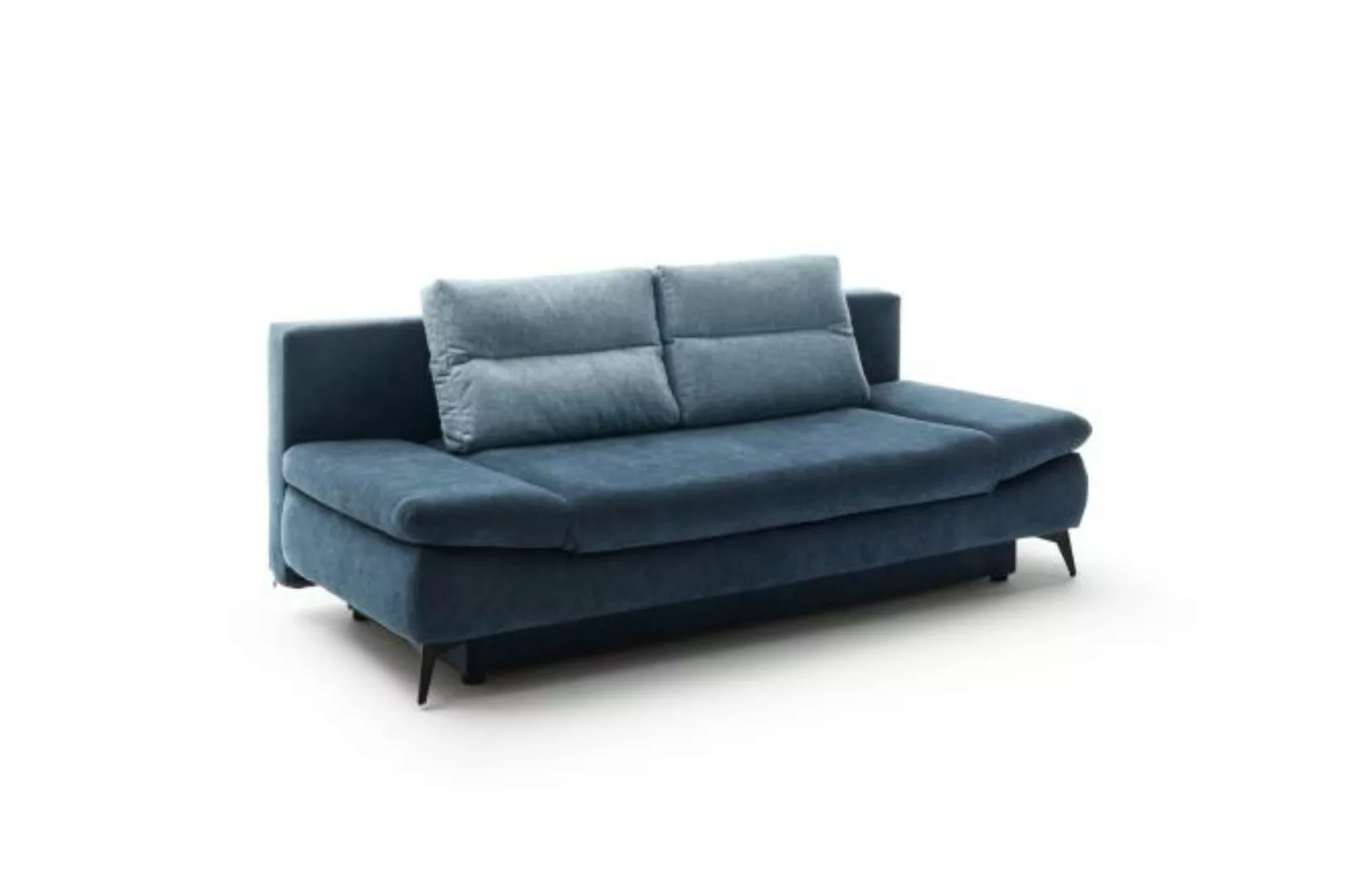 Bettsofa mit Bettkasten und Federkern 140x200 cm Blau ALIA günstig online kaufen