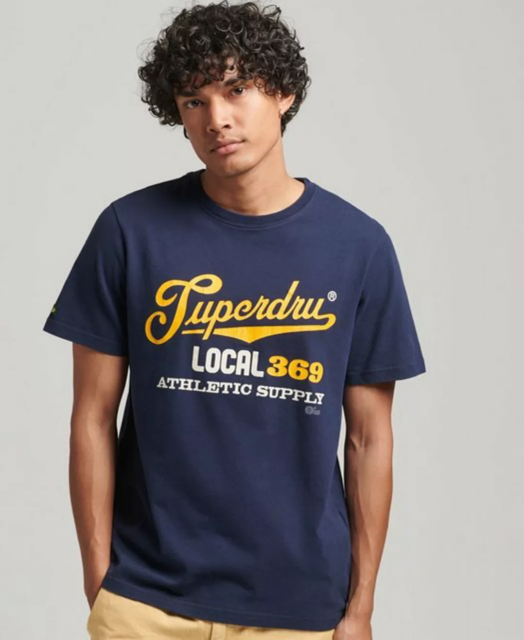 Superdry T-Shirt VINTAGE SCRIPTED COLLEGE TEE Nautical Navy günstig online kaufen
