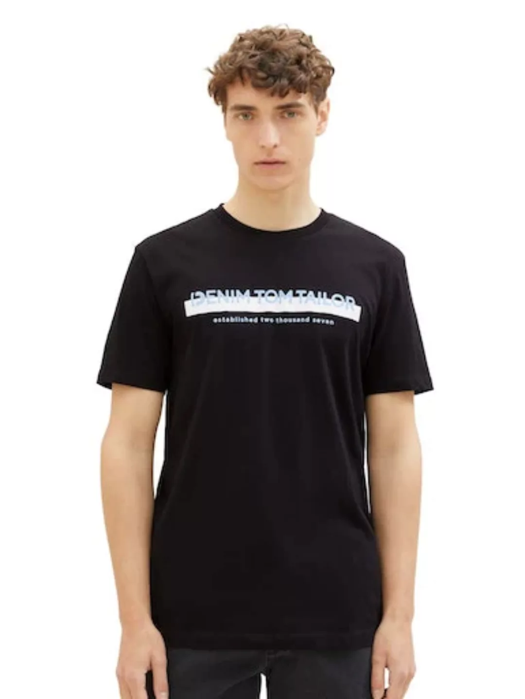 TOM TAILOR Denim T-Shirt, mit Logofrontprint günstig online kaufen