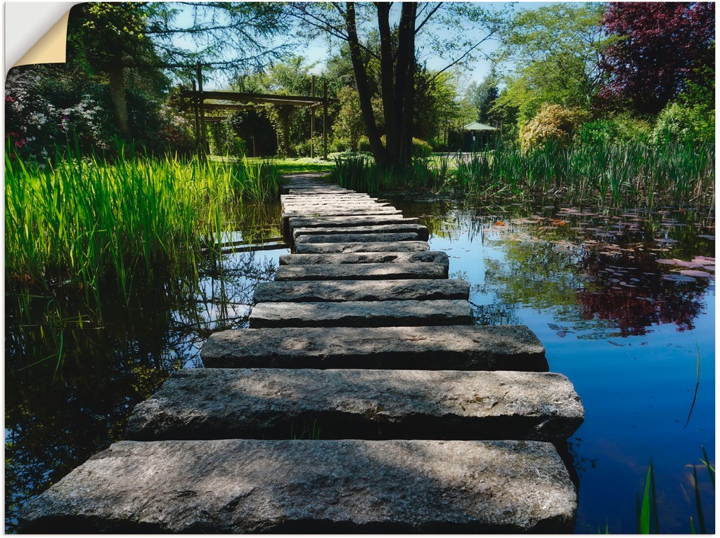 Artland Wandbild "Weg am Teich", Gewässer, (1 St.), als Leinwandbild, Poste günstig online kaufen