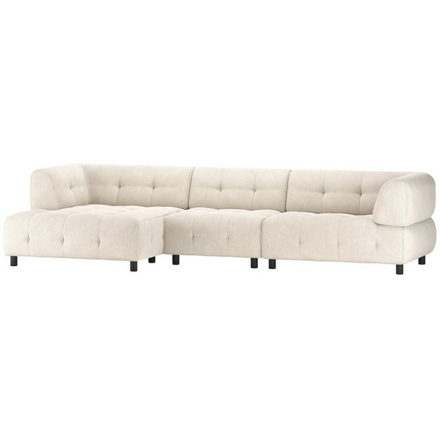 WOOOD Ecksofa Chaiselongue Louis mit Cordbezug Links günstig online kaufen