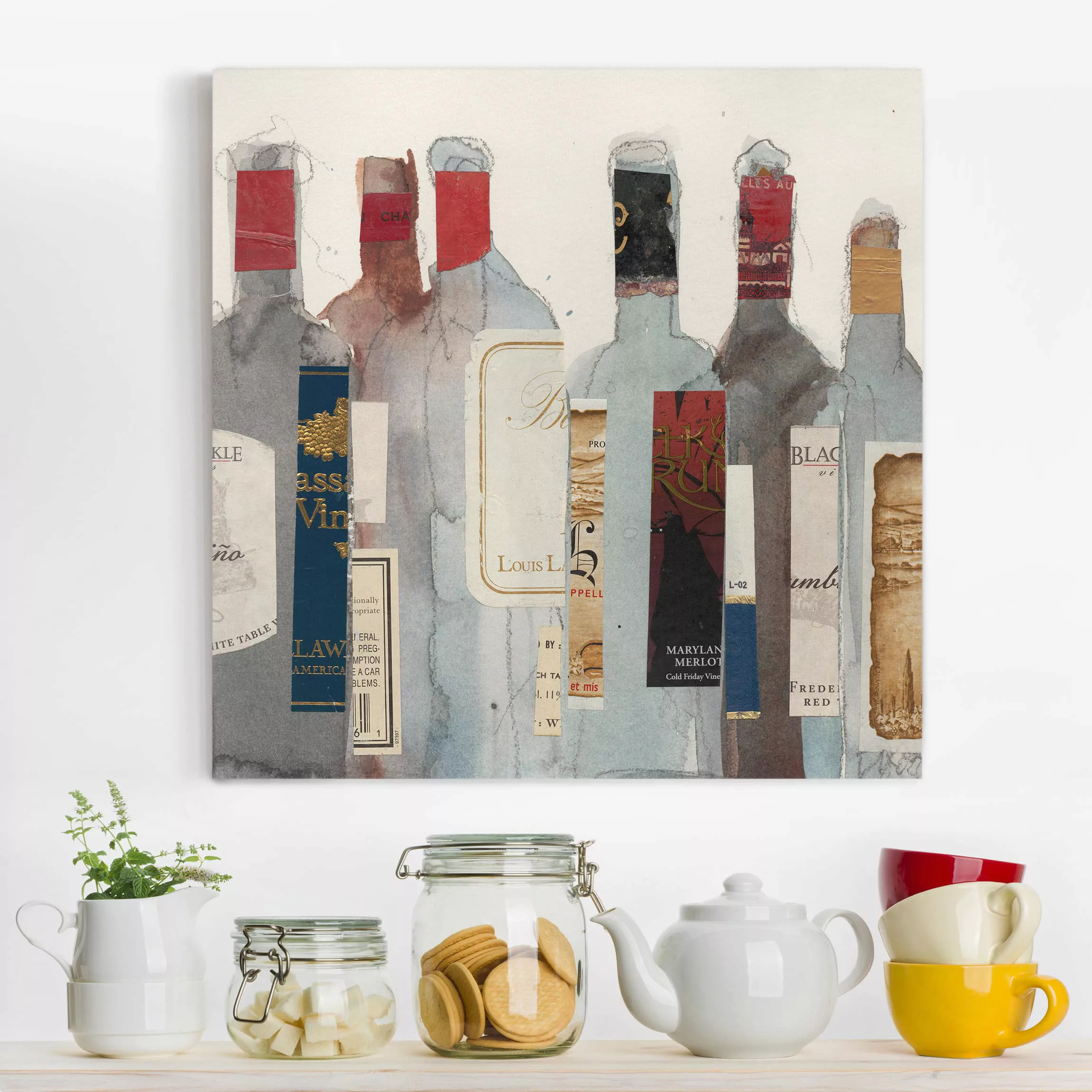 Leinwandbild Küche - Quadrat Wein & Spirituosen I günstig online kaufen