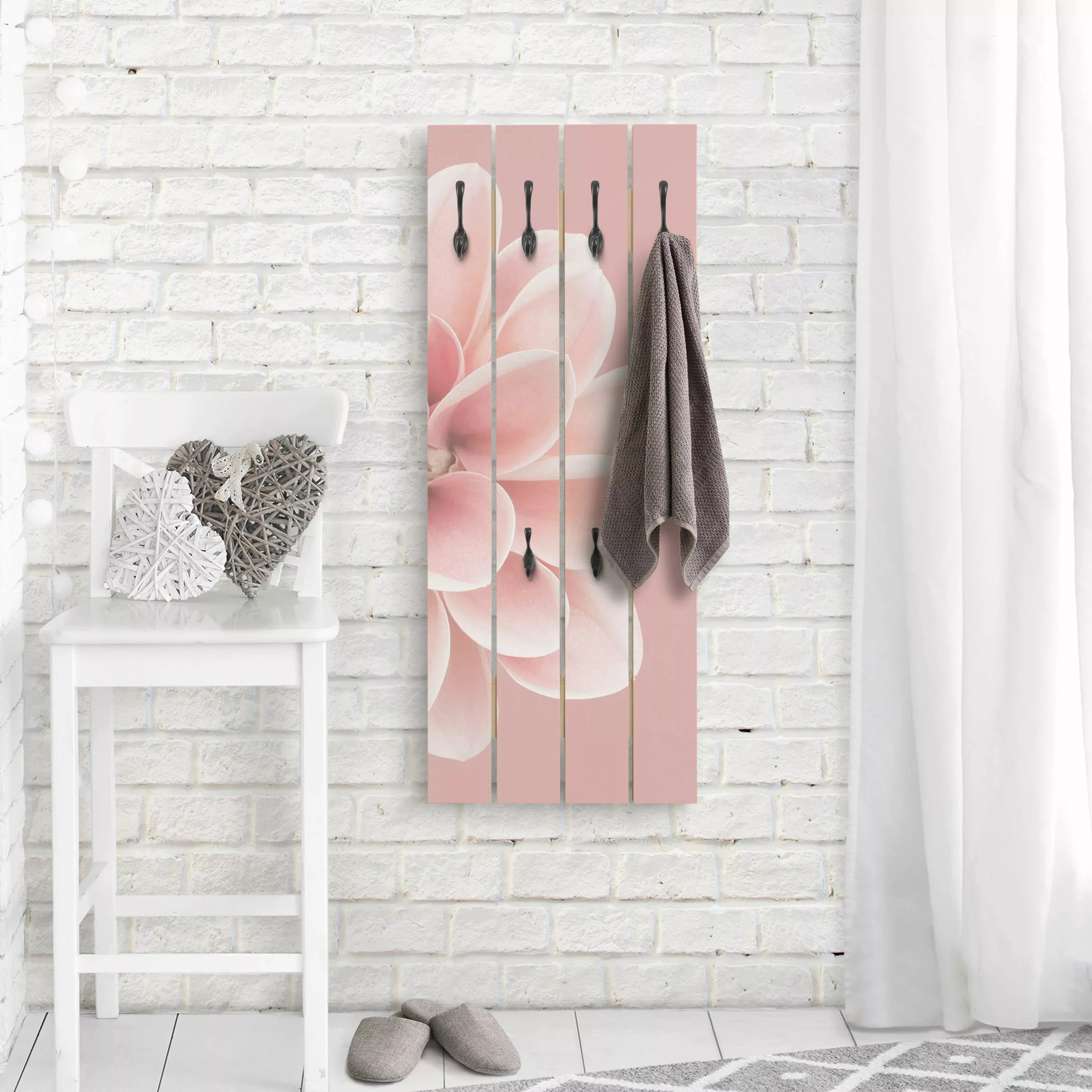 Wandgarderobe Dahlie auf Blush Rosa günstig online kaufen