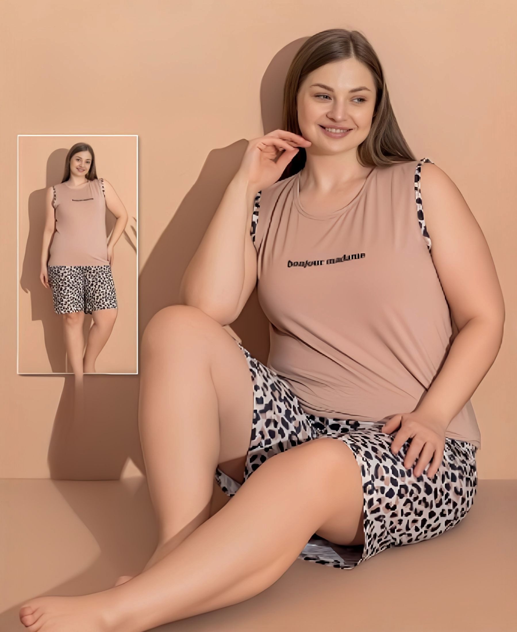 fashionshowcase Pyjama Damen Hausanzug große Größen günstig online kaufen