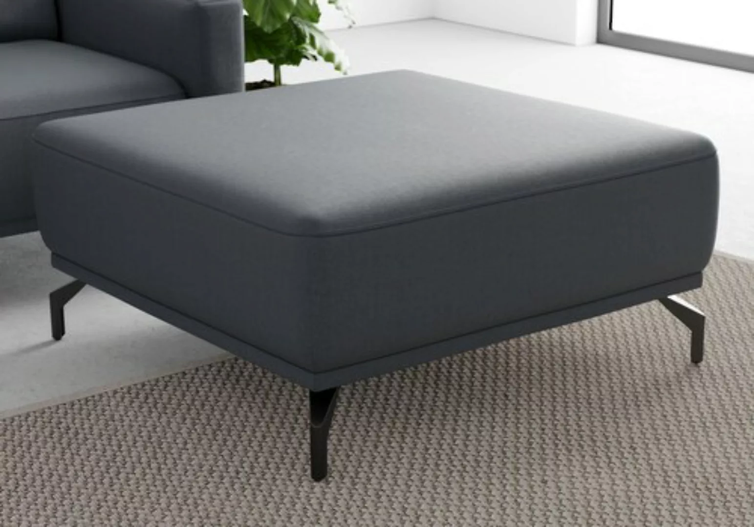 sit&more Hocker "Bailando", mit Federkern und schwarzen, matten Metallfüßen günstig online kaufen