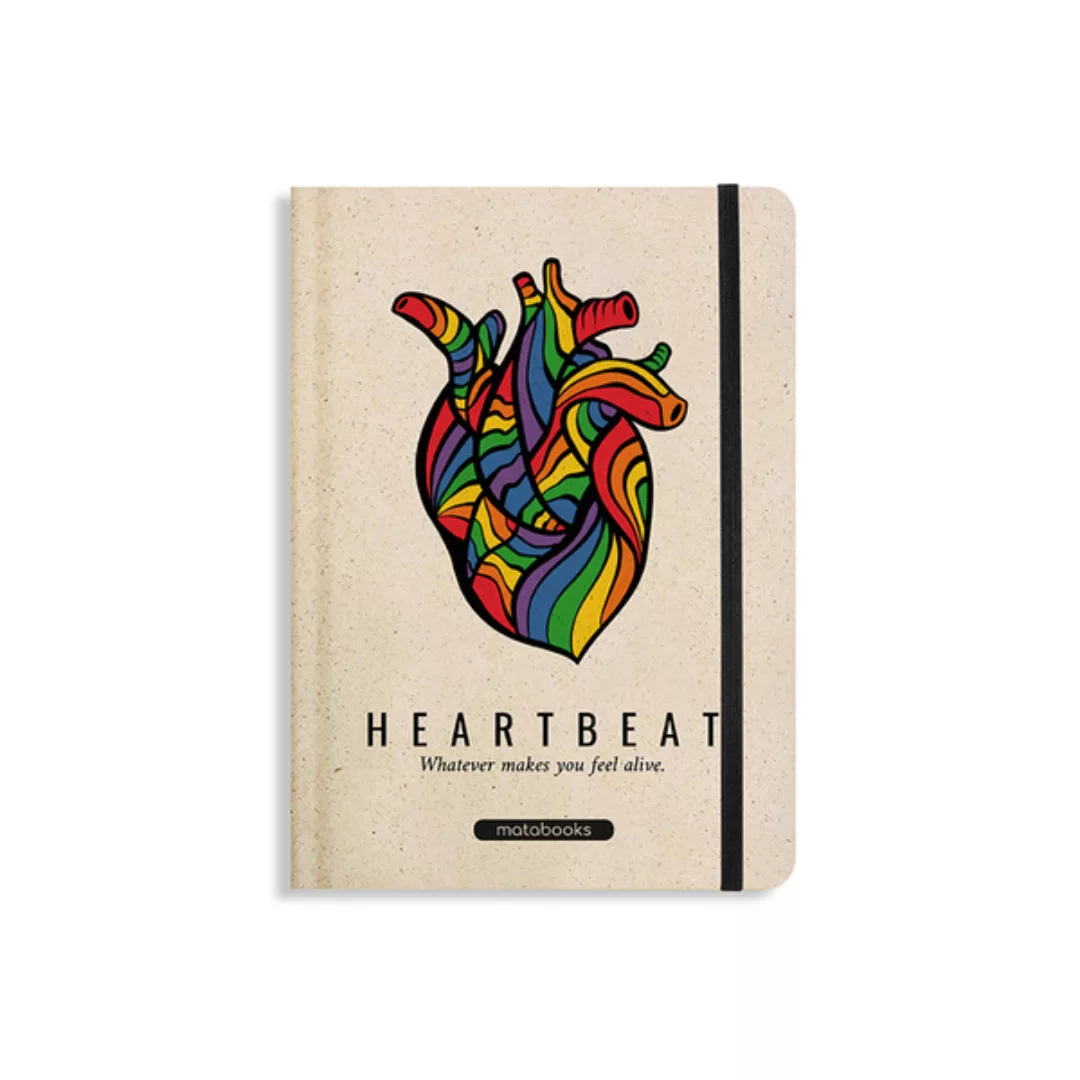 Nachhaltiges Notizbuch A5 - Nari "Heartbeat" günstig online kaufen
