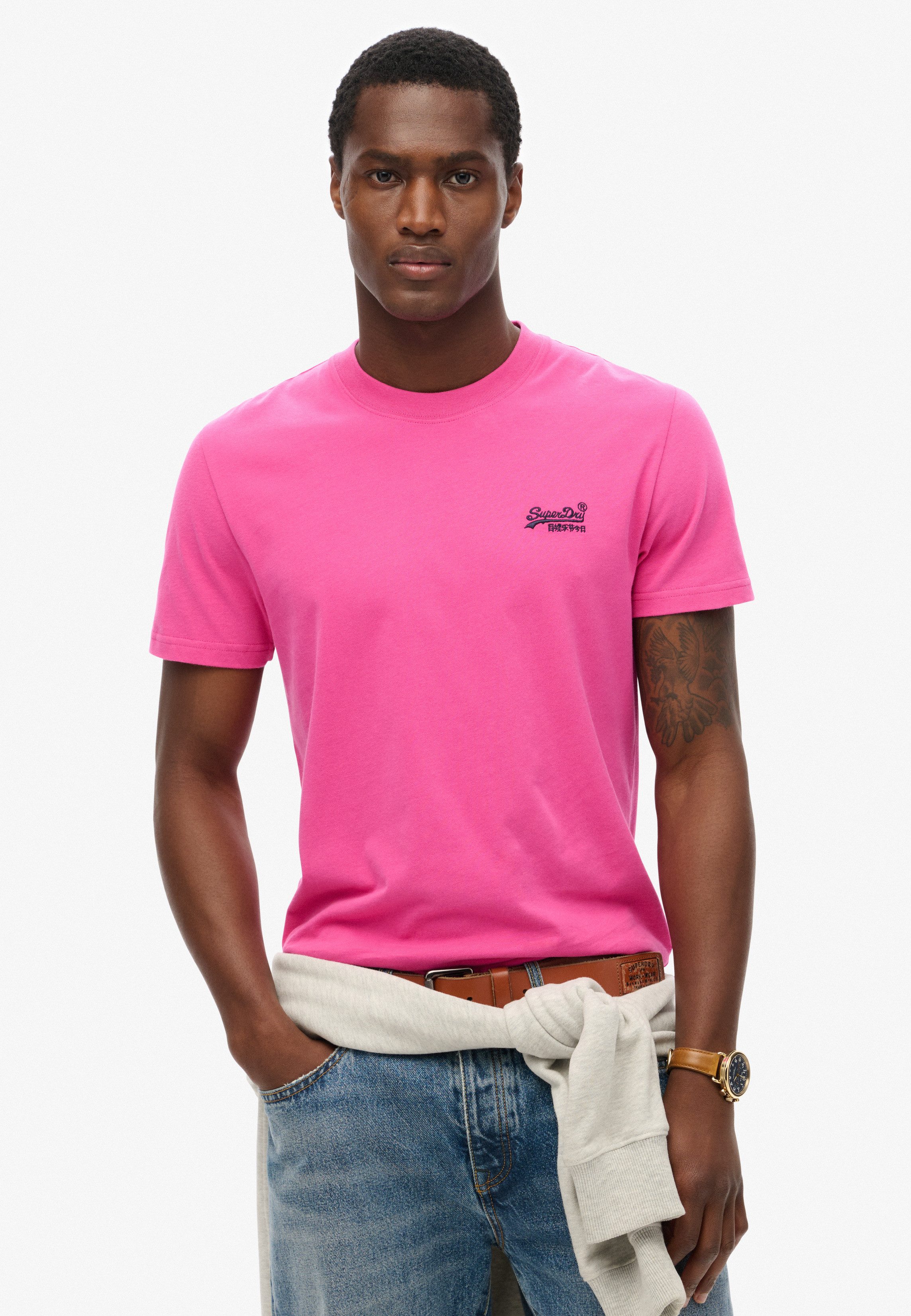 Superdry Rundhalsshirt "ESSENTIAL LOGO EMB TEE" günstig online kaufen