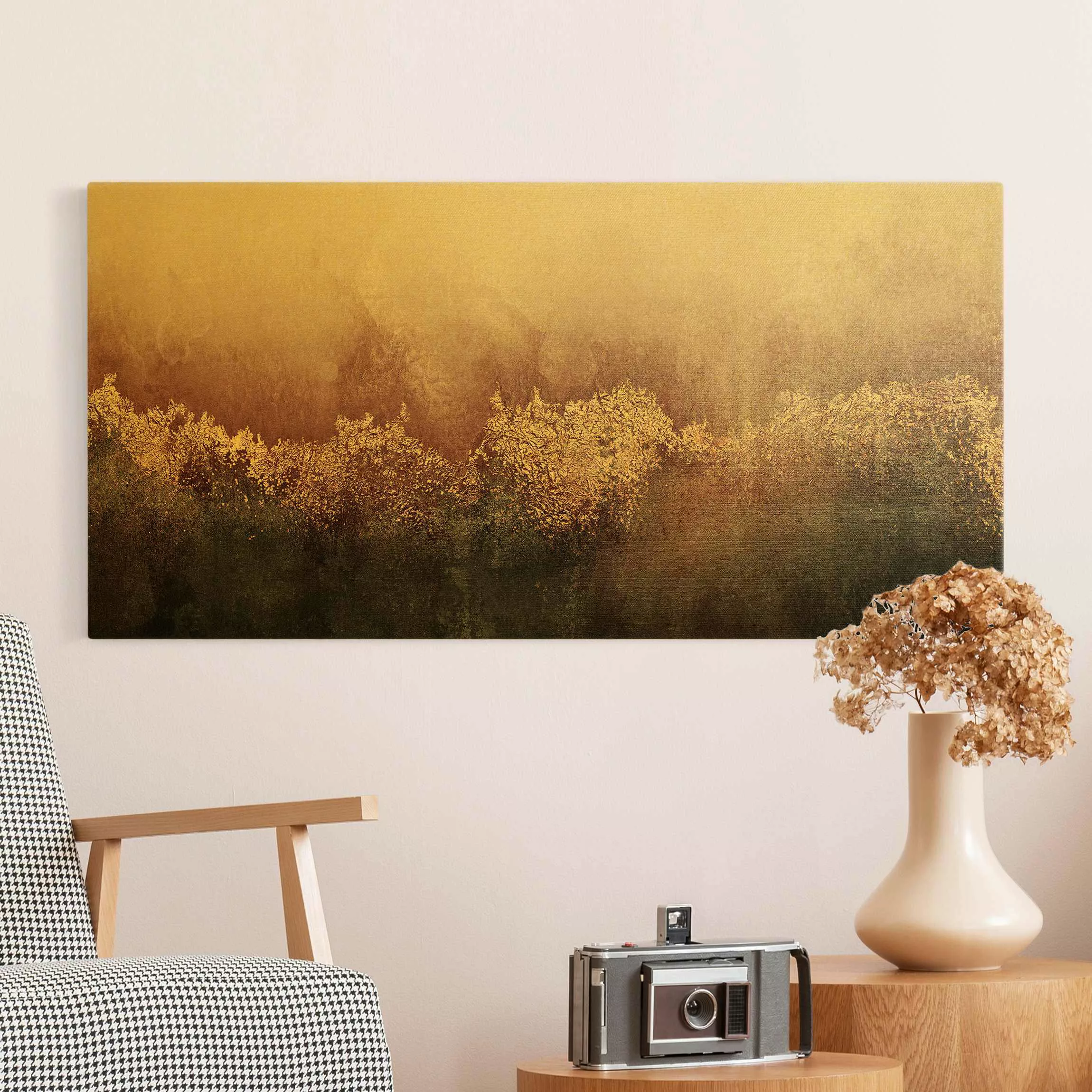 Leinwandbild Goldene Dämmerung Rosa günstig online kaufen