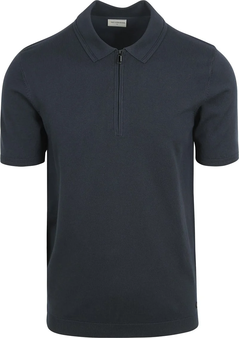 No Excess Half Zip Poloshirt Navy - Größe XL günstig online kaufen