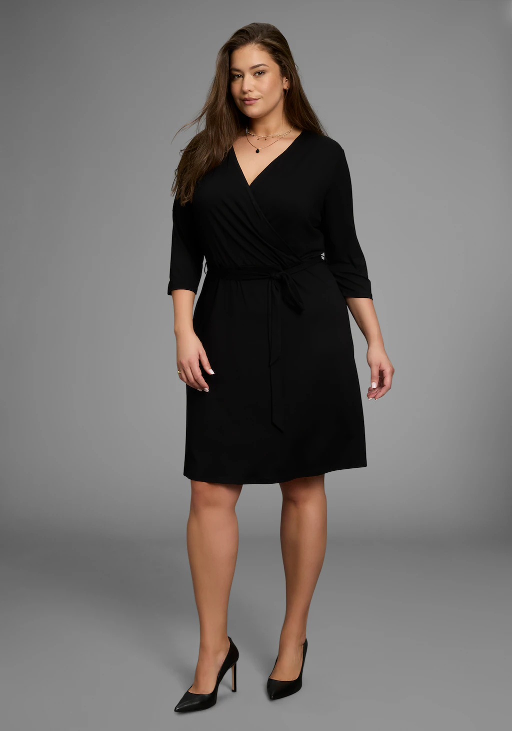 Laura Scott CURVE Jerseykleid, mit femininer Wickeloptik - GROSSE GRÖSSE günstig online kaufen
