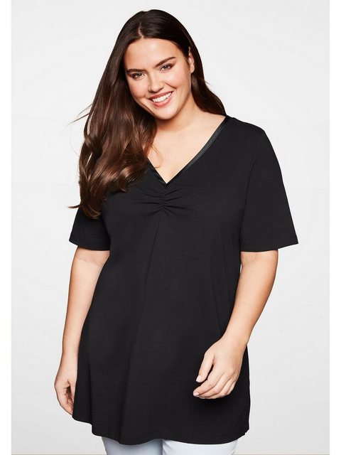 Sheego Longshirt Große Größen mit Raffung günstig online kaufen