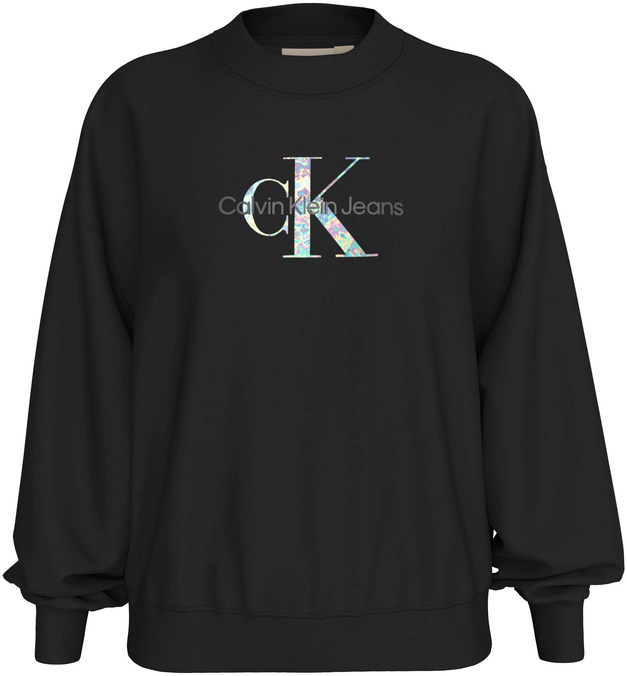 Calvin Klein Jeans Sweatshirt GLOSSY MONOLOGO REGULAR CREWNECK mit Logodruc günstig online kaufen