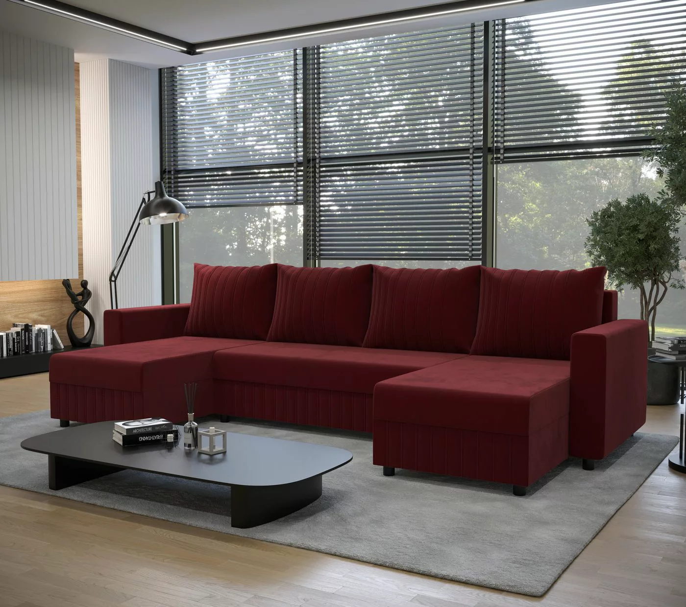 ALTDECOR Wohnlandschaft PARKI-U, Couch mit Schlaffunktion, Wohnzimmer - Eck günstig online kaufen