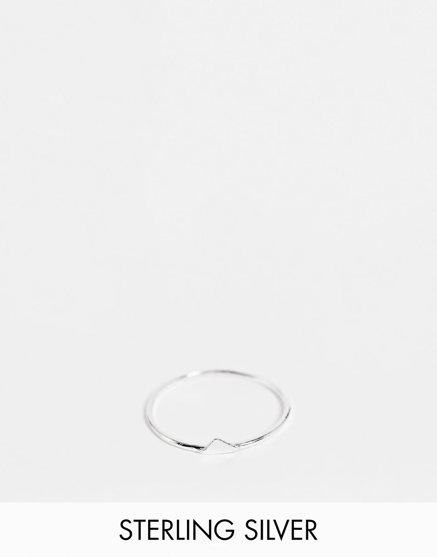 Kingsley Ryan – Einzelner Ring aus Sterlingsilber mit Stacheldesign günstig online kaufen