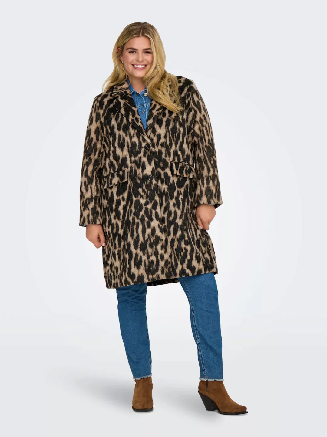 ONLY CARMAKOMA Kurzmantel CARVALBORG ANIMAL LIFE COAT OTW mit Allover Anima günstig online kaufen