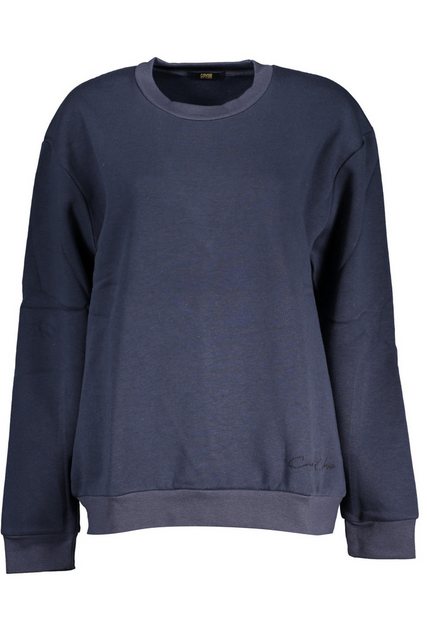 Cavalli Class Sweatshirt Eleganter Damenpullover: Blaues Langarm-Sweatshirt günstig online kaufen