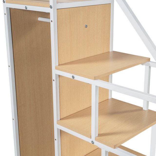 HAUSS SPLOE Kinderbett 90x200 mit Stauraumtreppe und Kleiderschrank, Einleg günstig online kaufen