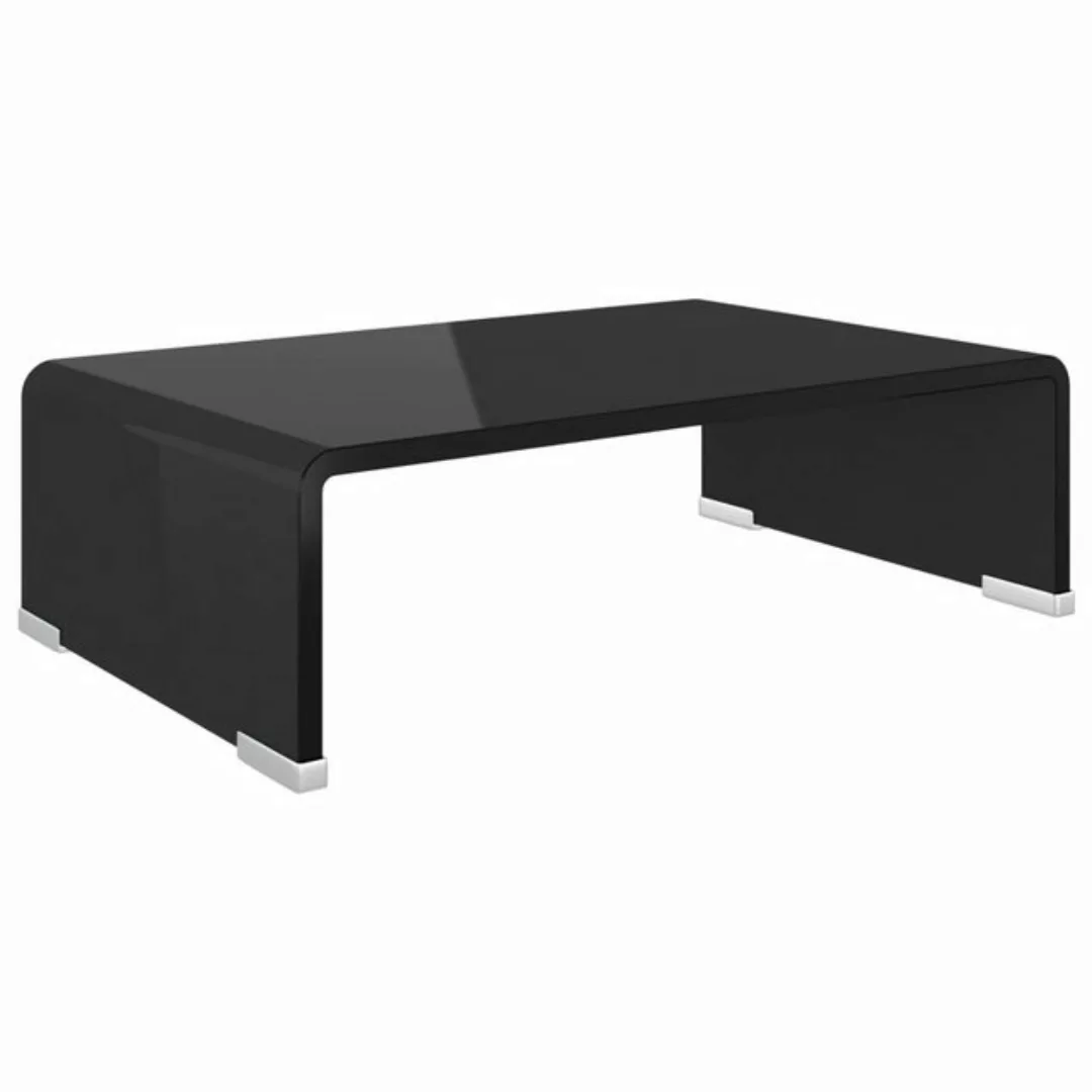 furnicato TV-Schrank TV-Tisch/Bildschirmerhöhung Glas Schwarz 40x25x11 cm günstig online kaufen