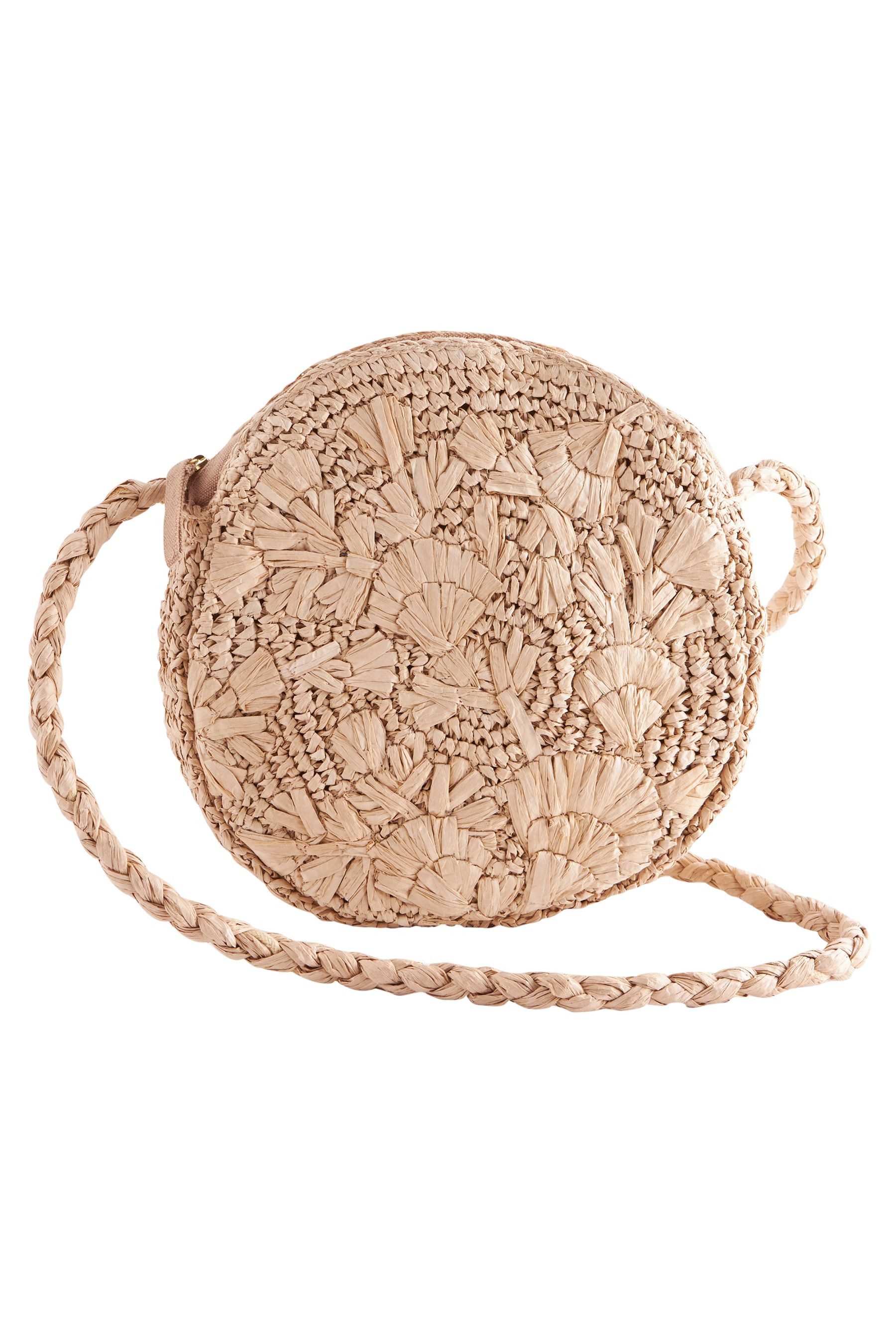 Next Umhängetasche Runde Umhängetasche aus Raffia günstig online kaufen
