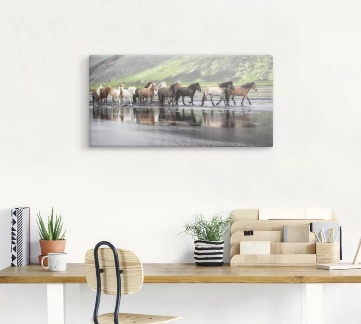 Artland Wandbild »Isländische Pferde XIV«, Haustiere, (1 St.), als Leinwand günstig online kaufen