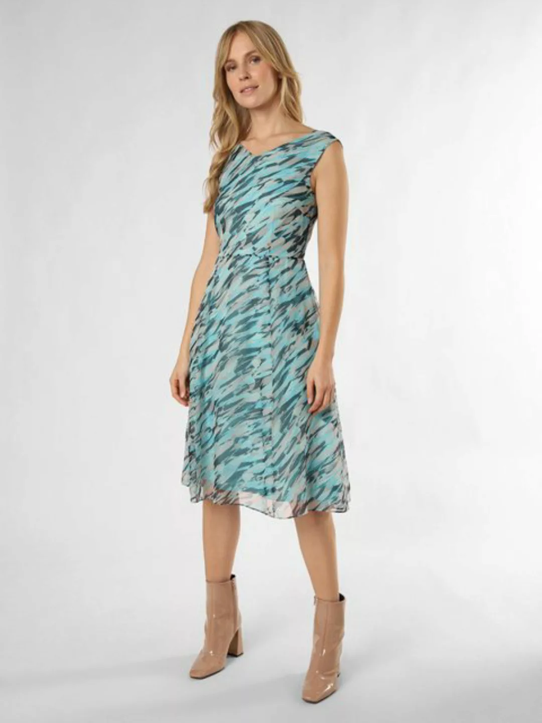 Betty&Co Sommerkleid Kleid Lang ohne Arm, Mint/Nature günstig online kaufen