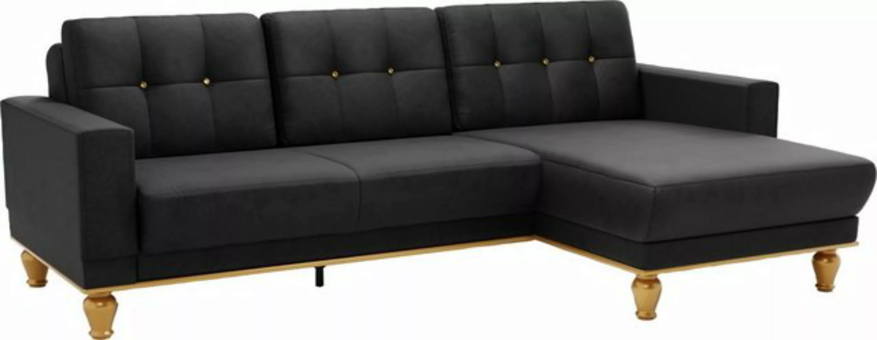 sit&more Ecksofa "Orient 5 V L-Form", mit Strass-Stein, wahlweise mit Bettf günstig online kaufen