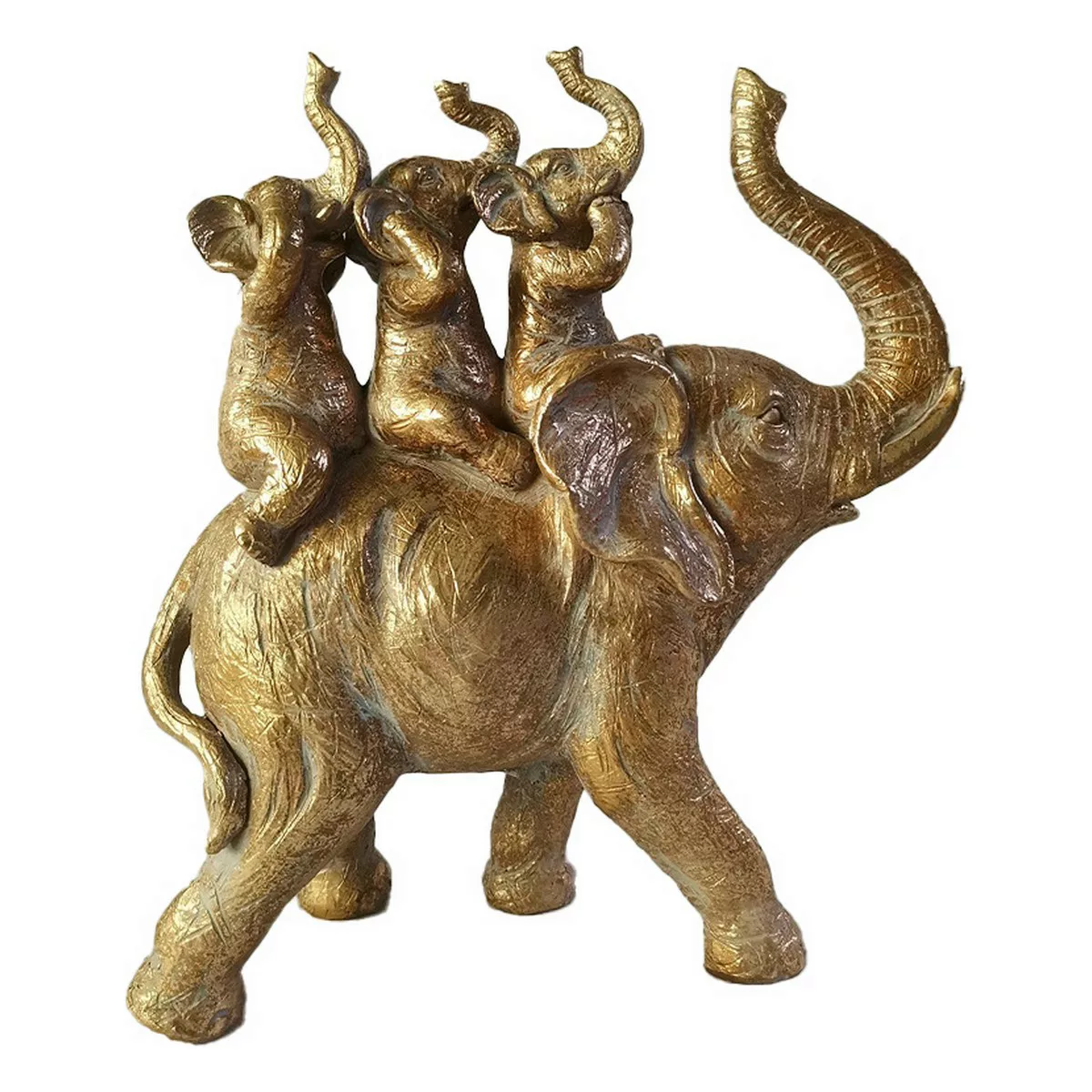 Deko-figur Dkd Home Decor Elefant Golden Harz (23,5 X 9 X 26,2 Cm) günstig online kaufen